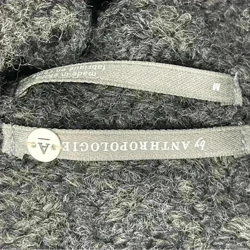 ANTHROPOLOGIE Bia Mock Neck Tunic Sweater Carbon Gray M Soft - Picture 6 of 9